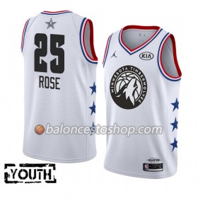 Camiseta Niños NBA Minnesota Timberwolves Derrick Rose 25 2019 All-Star Jordan Brand Blanco Swingman